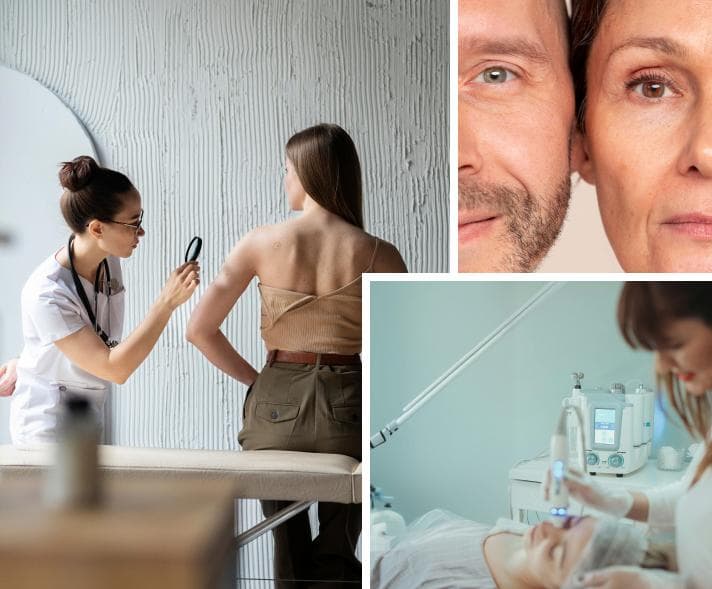 Aesthetic consultation and treatment visuals at Emertat Beauty Polyclinic